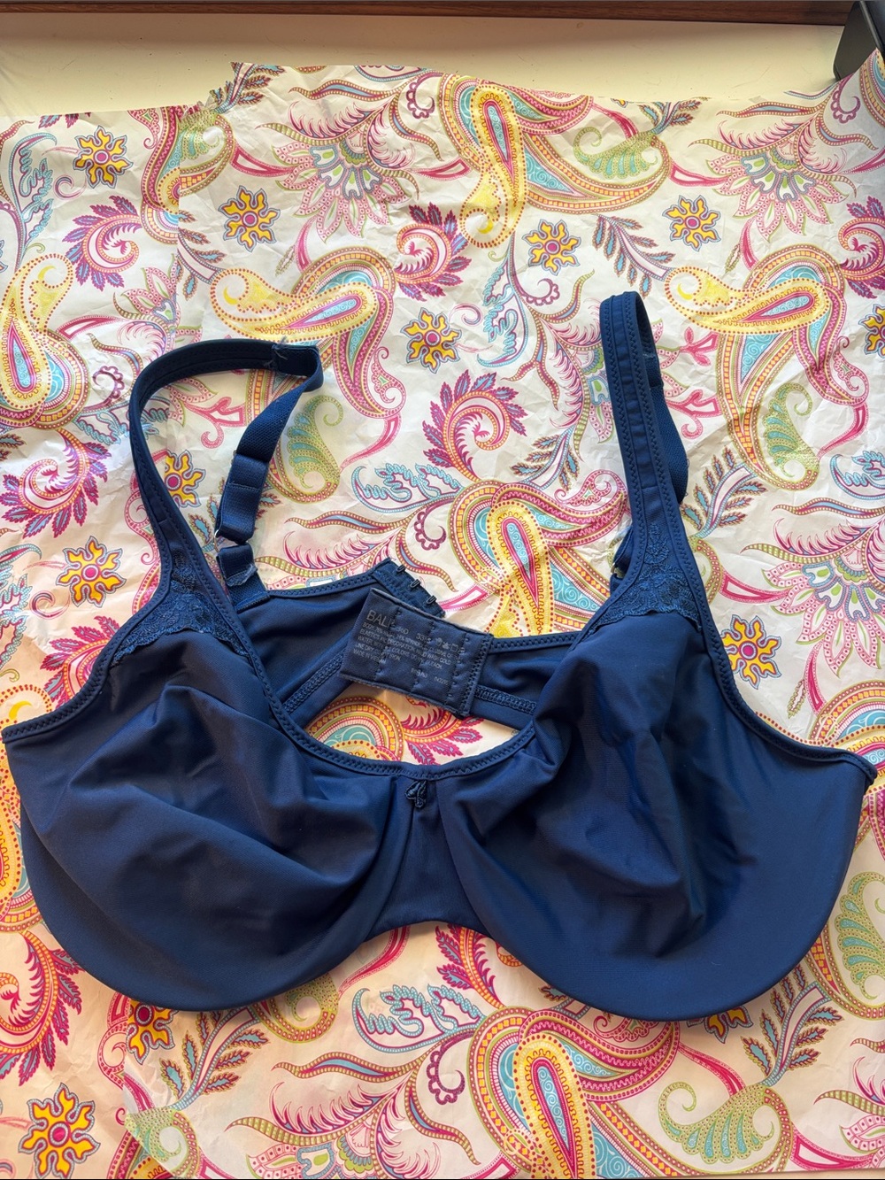 Bali Navy Blue Full Coverage Underwire Bra 36D